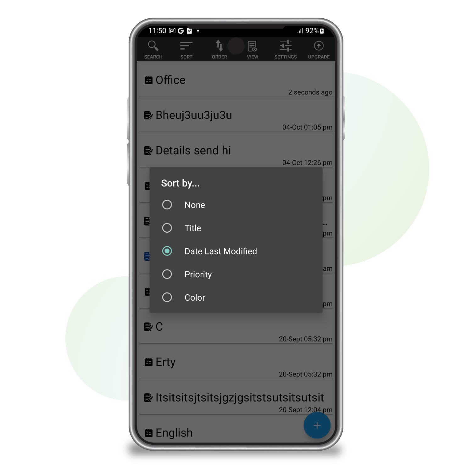Ultimate Notepad - Sorting Ultimate Notepad - Sorting